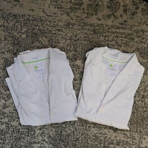 Healing Hands White Lab Coats with Button Closure
